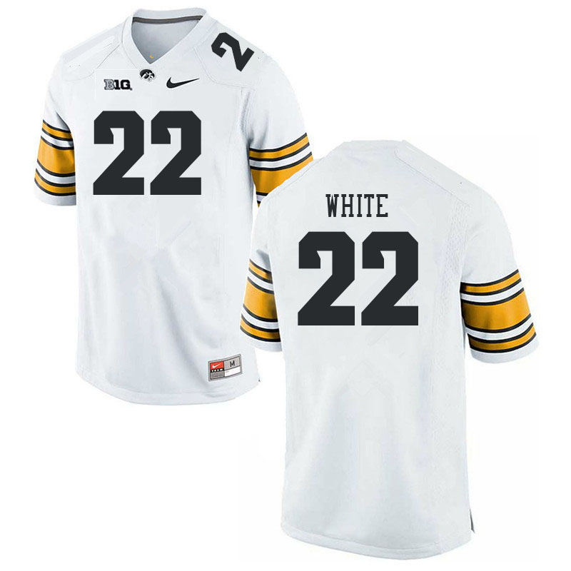 Men #22 Max White Iowa Hawkeyes College Football Jerseys Stitched Sale-White